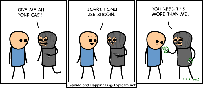 Image result for cyanide and happiness bitcoin